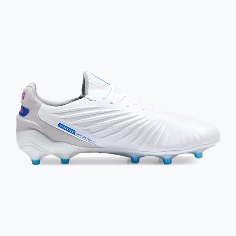 Kopačky PUMA King Ultimate FG/AG puma white/bluemazing/flat light grey/sunset glow 10