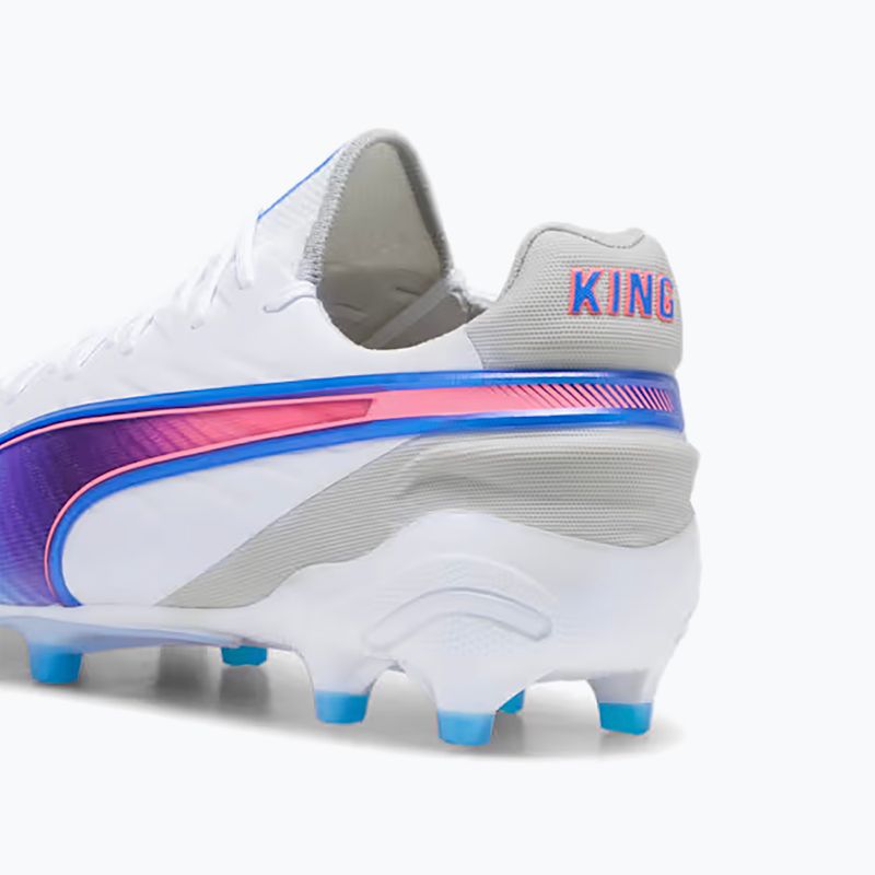 Kopačky PUMA King Ultimate FG/AG puma white/bluemazing/flat light grey/sunset glow 13