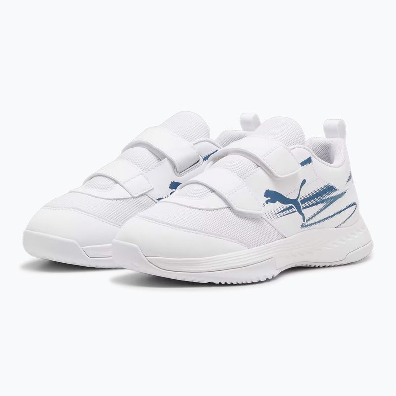 Dětská sálová sportovní obuv PUMA Varion II V Jr puma white/blue horizon 8