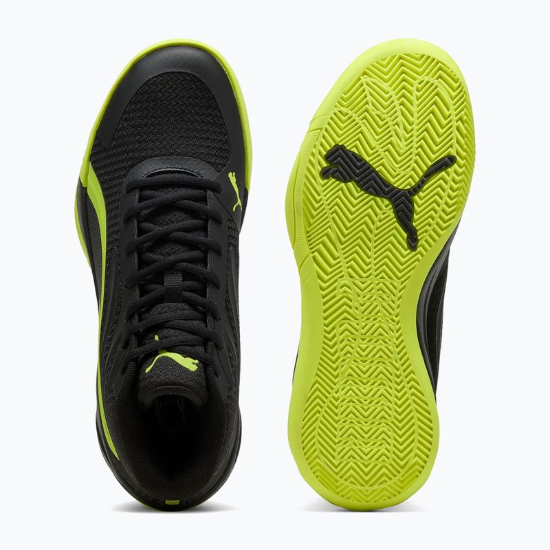 Pánské basketbalové boty PUMA Court Pro puma black/electric lime 5