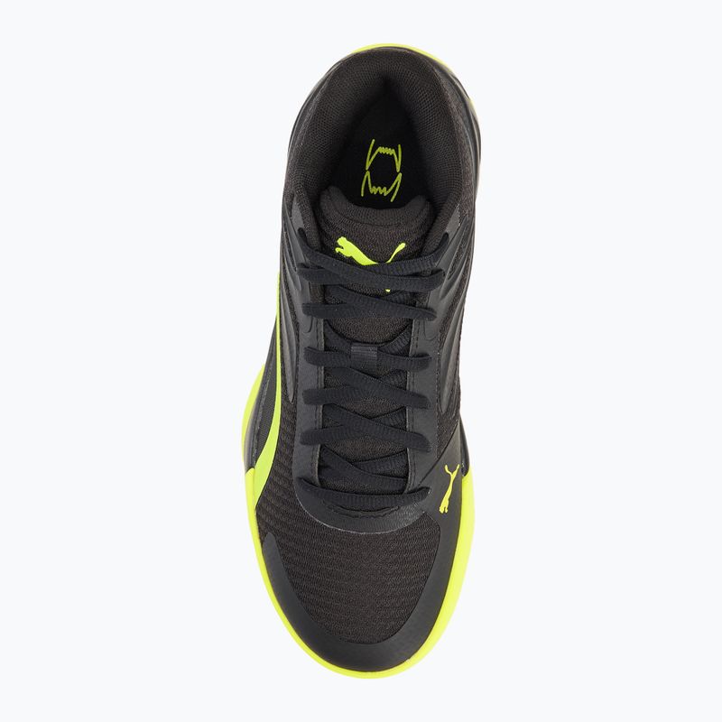 Pánské basketbalové boty PUMA Court Pro puma black/electric lime 5