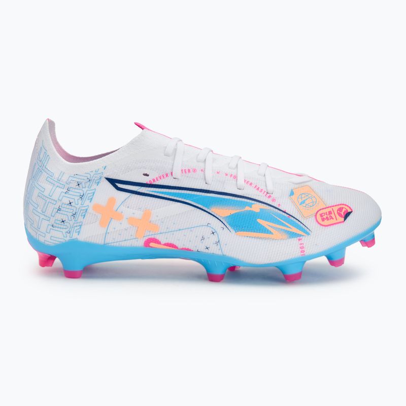 Kopačky PUMA Ultra 5 Match Vol. Up FG/AG puma white/luminous blue 2