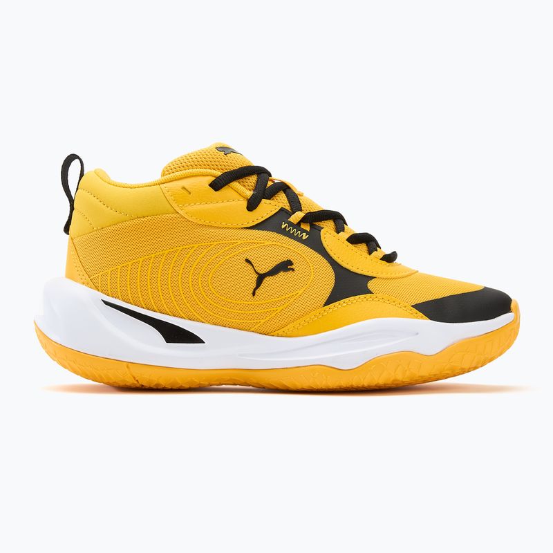 Dětské basketbalové boty PUMA Playmaker Pro JR  yellow sizzle/puma black 2