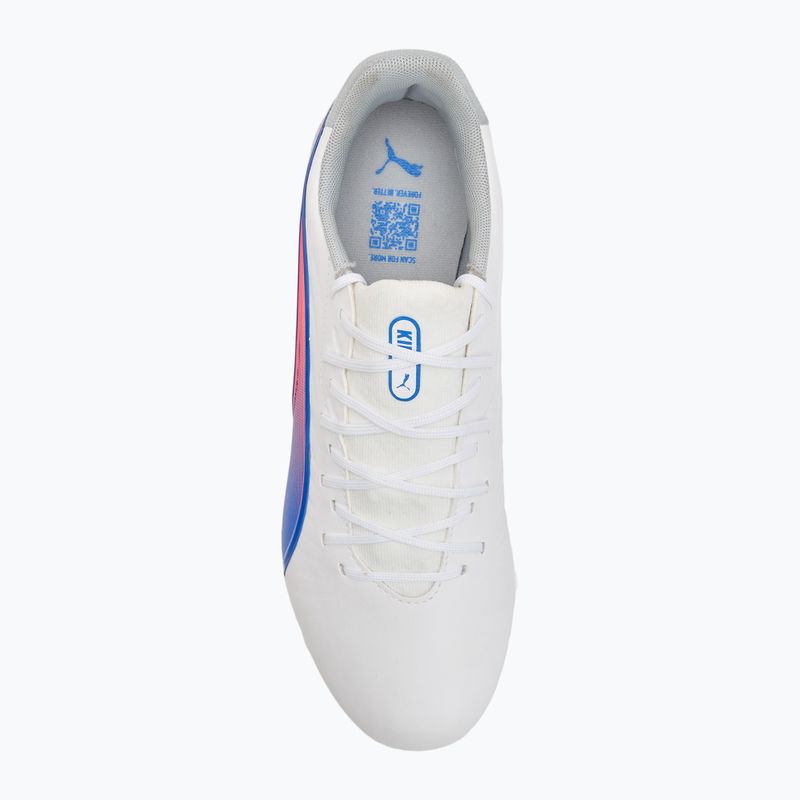 Kopačky PUMA King Match FG/AG puma white/bluemazing/flat light grey/sunset glow 5