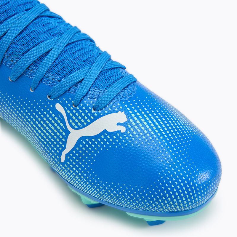 Dětské kopačky PUMA Future 7 Play FG/AG Jr hyperlink blue/mint/puma white 7
