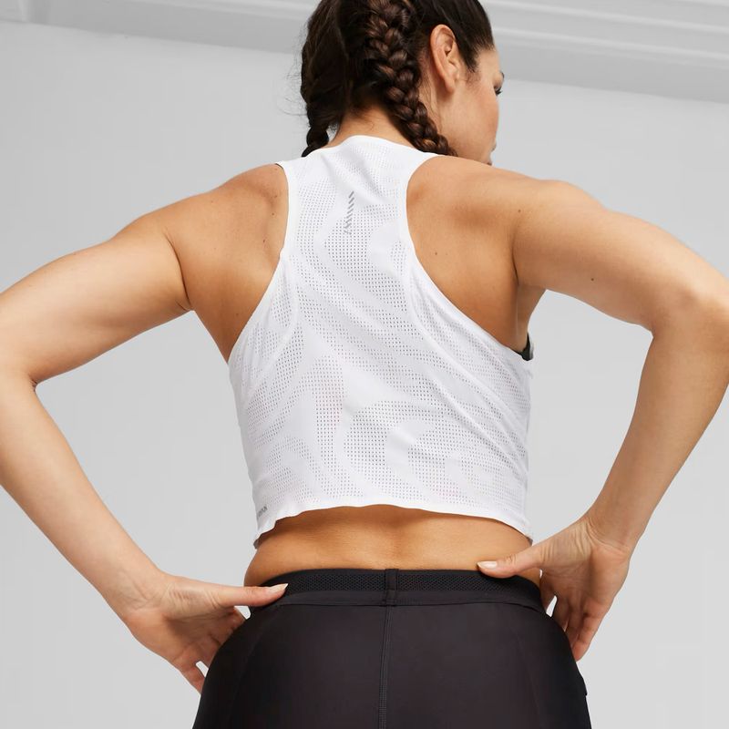 Pánské běžecké tílko PUMA Run Ultraspun Singlet puma white/aop 4