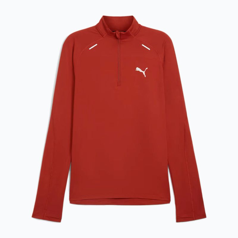 Pánská běžecká mikina PUMA Run Cloudspun 1/4 Zip mars red