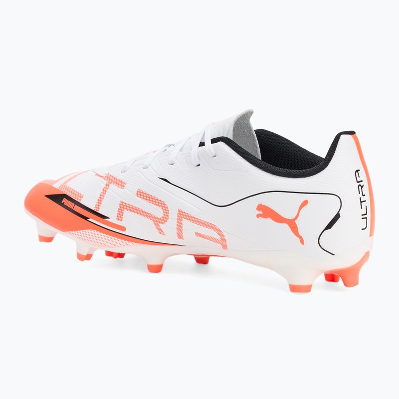 Kopačky  PUMA Ultra 5 Play FG/AG puma white/puma black/glowing red 3