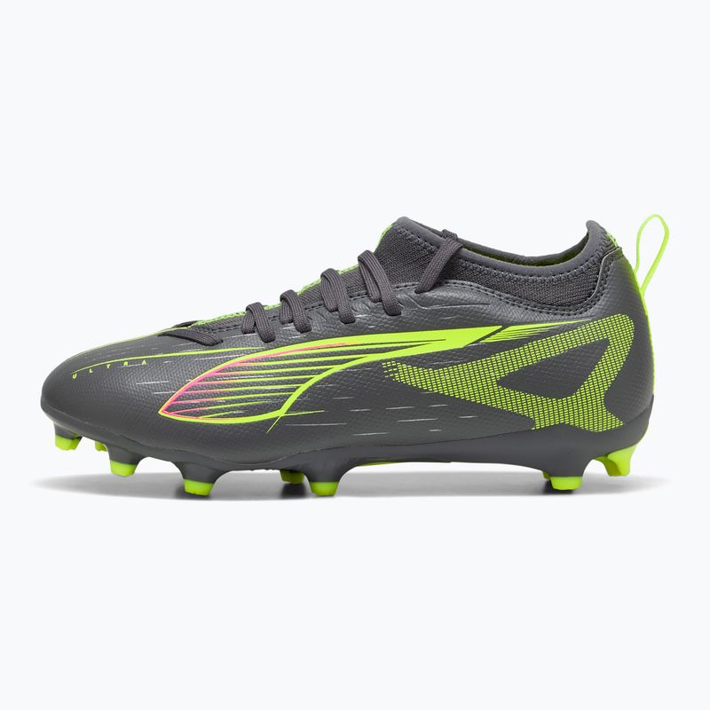 Dětské kopačky PUMA Ultra 5 Match FG/AG Jr matte aged silver/yellow alert/puma aged silver