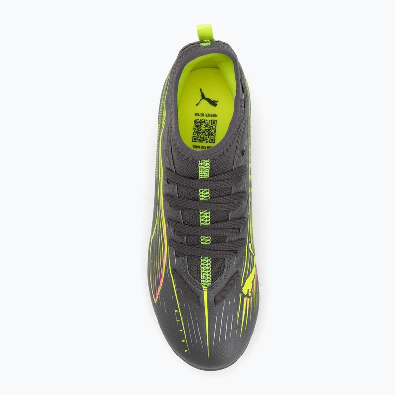 Dětské kopačky PUMA Ultra 5 Match FG/AG Jr matte aged silver/yellow alert/puma aged silver 5