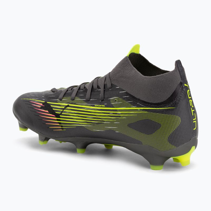 Pánské kopačky PUMA Ultra 5 Match+ FG/AG matte aged silver/yellow alert/puma aged silver 3