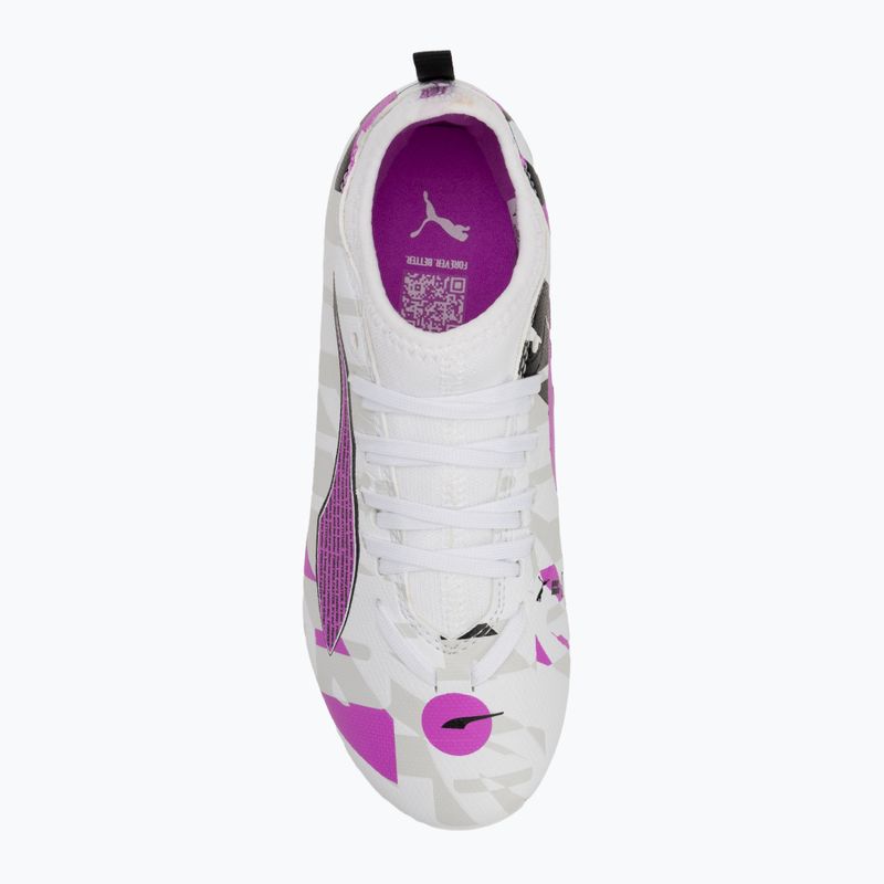 Dětské kopačky PUMA Ultra 5 Match Forever FG/AG Jr puma white/pure magenta/feather gray/puma black 5