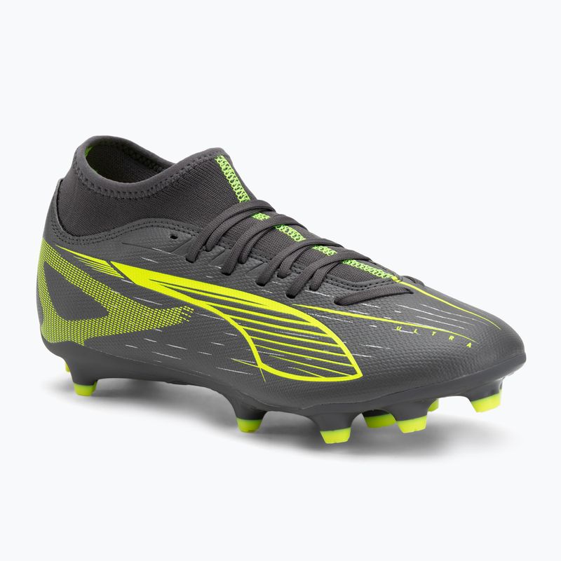 Pánské kopačky PUMA Ultra 5 Play+ FG/AG matte aged silver/yellow alert/puma aged silver