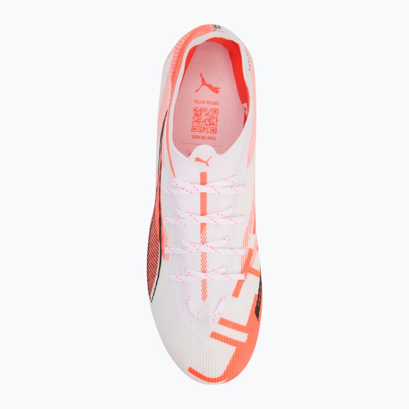 Pánské kopačky PUMA Ultra 5 Pro FG/AG puma white/puma black/glowing red 5