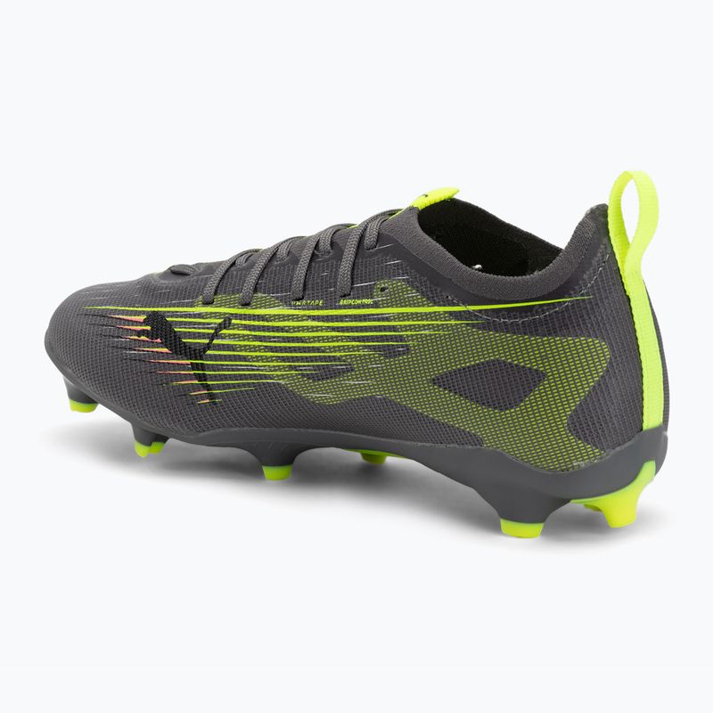 Dětské kopačky PUMA Ultra 5 Pro FG/AG Jr matte aged silver/yellow alert/sun struck 3