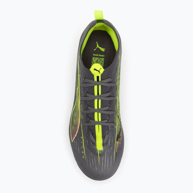 Dětské kopačky PUMA Ultra 5 Pro FG/AG Jr matte aged silver/yellow alert/sun struck 5