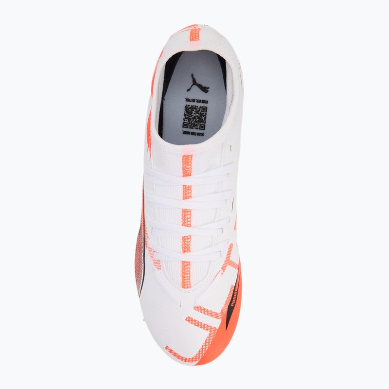 Pánské kopačky PUMA Ultra 5 Play+ FG/AG puma white/puma black/glowing red 5