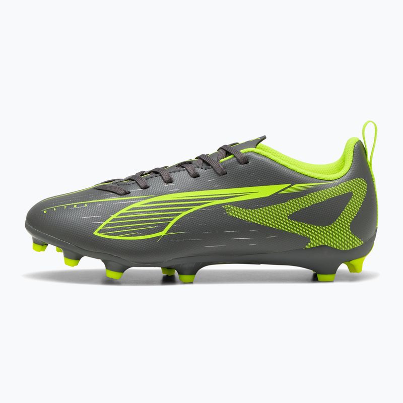 Dětské kopačky PUMA Ultra 5 Play FG/AG Jr matte aged silver/yellow alert/puma aged silver