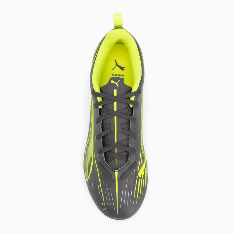 Dětské kopačky PUMA Ultra 5 Play FG/AG Jr matte aged silver/yellow alert/puma aged silver 5