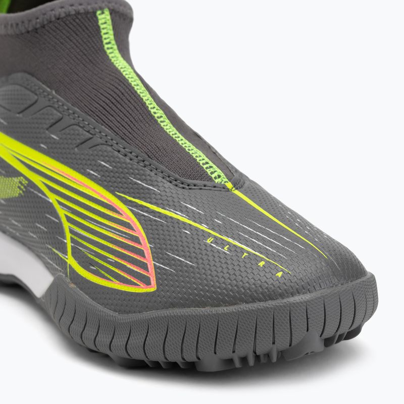 Dětské kopačky PUMA Ultra 5 Match+ LL TT + Mid Jr matte aged silver/yellow alert/puma aged silver 7
