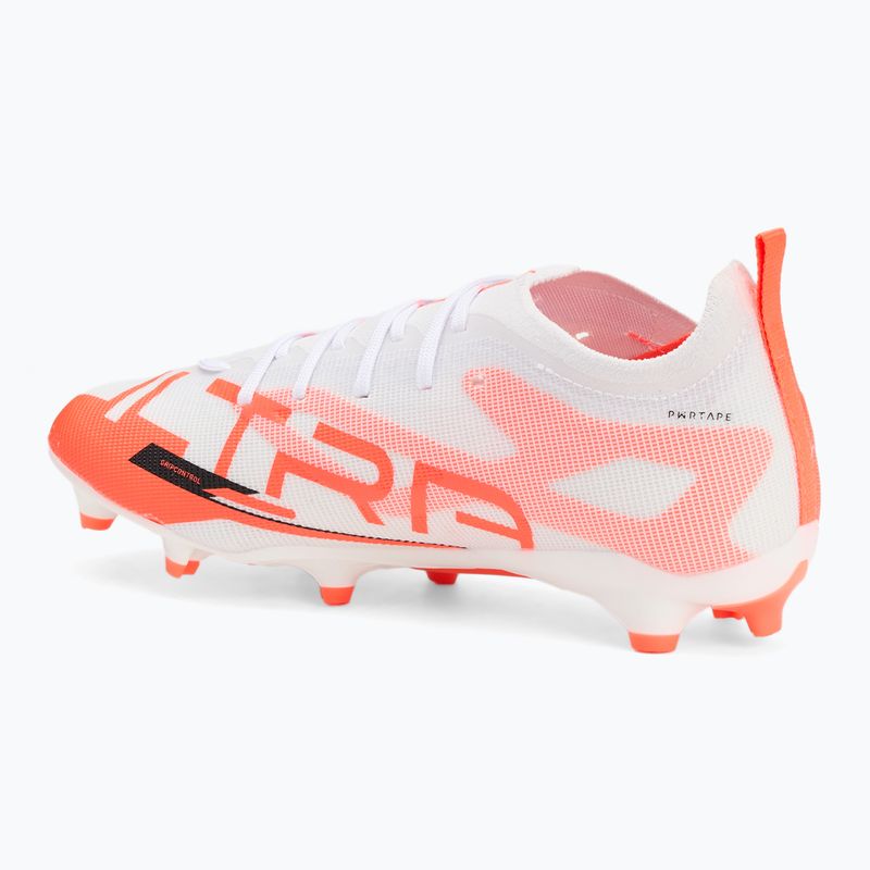 Dětské kopačky PUMA Ultra 5 Pro FG/AG Jr puma white/puma black/glowing red 3