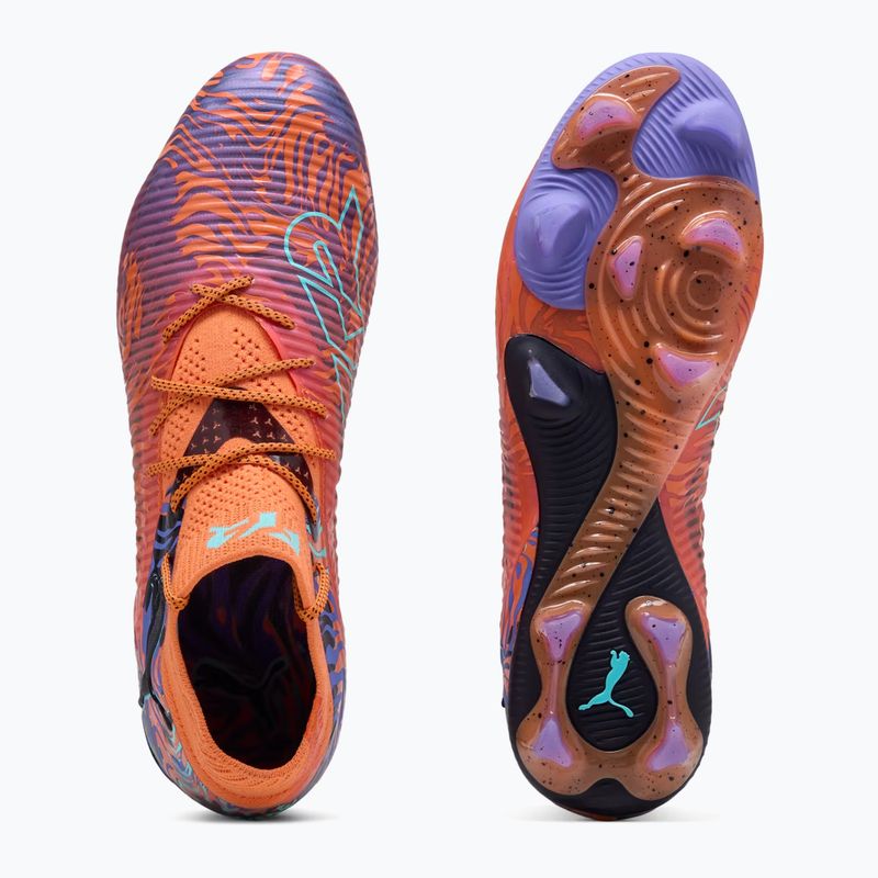 Pánské kopačky PUMA Future 8 Ultimate Creativity FG orange poppy/dark amethyst/electric peppermint/black 10