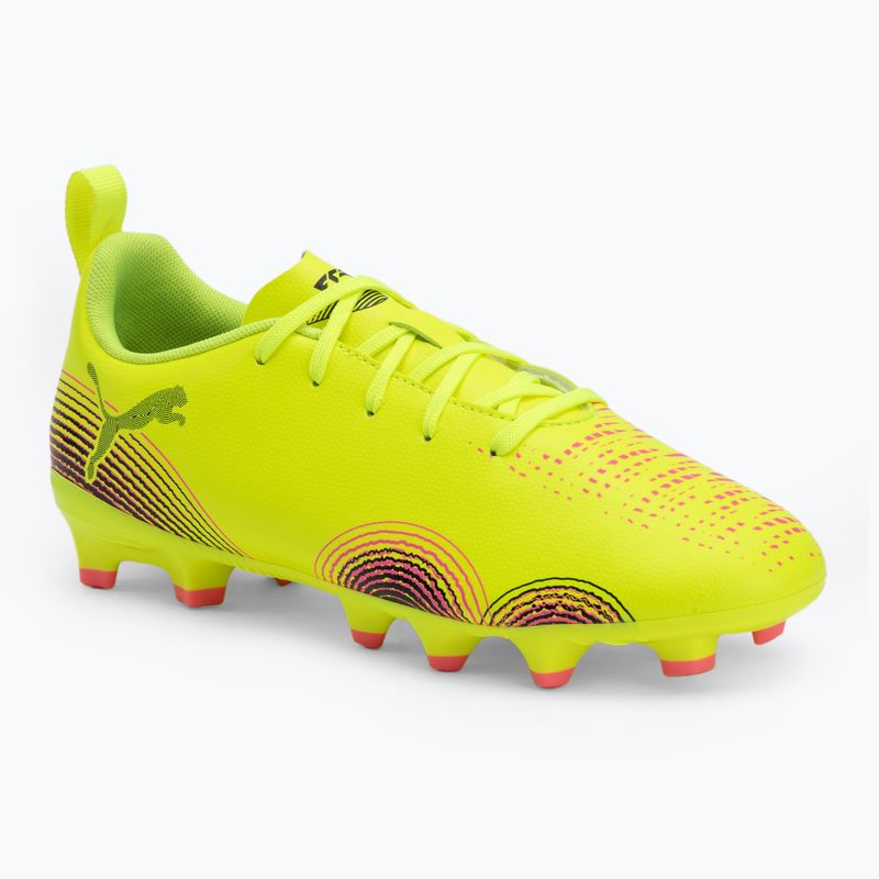 Dětské kopačky PUMA Future 8 Play FG/AG Jr yellow alert/puma black/sun struck