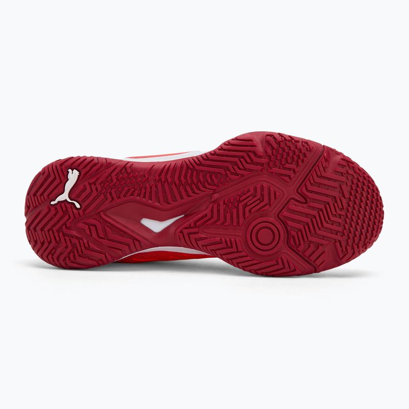 Dětské boty na házenou PUMA Accelerate Jr glowing red/white/dark crimson/black 4