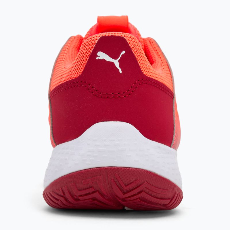 Dětské boty na házenou PUMA Accelerate Jr glowing red/white/dark crimson/black 6