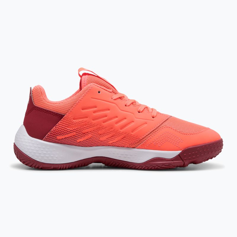 Dětské boty na házenou PUMA Accelerate Jr glowing red/white/dark crimson/black 8