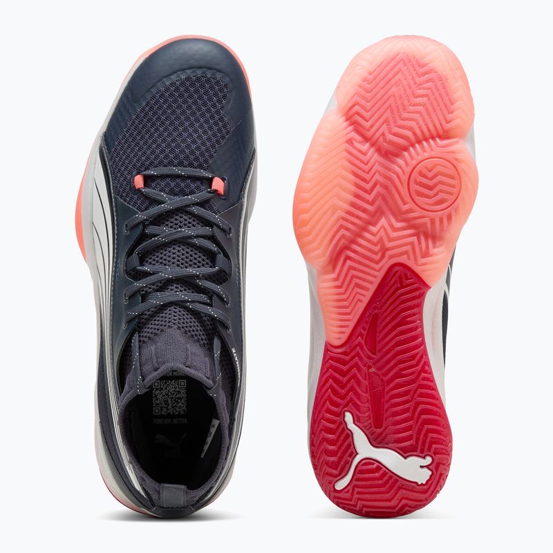 Pánské házenkářské boty PUMA Eliminate Nitro SQD parisian night / puma white / glowing red 8