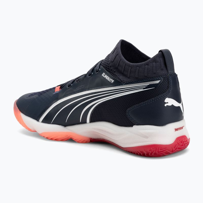 Pánské házenkářské boty PUMA Eliminate Nitro SQD parisian night / puma white / glowing red 3