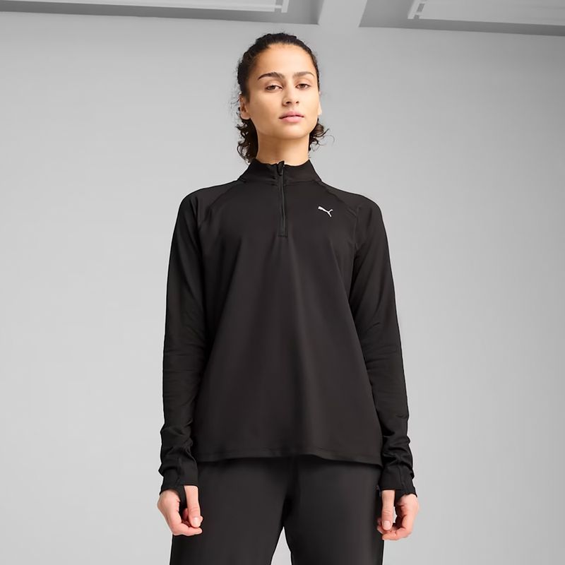 Dámská běžecká mikina PUMA Run Velocity Cloudspun 1/4 Zip puma black 3