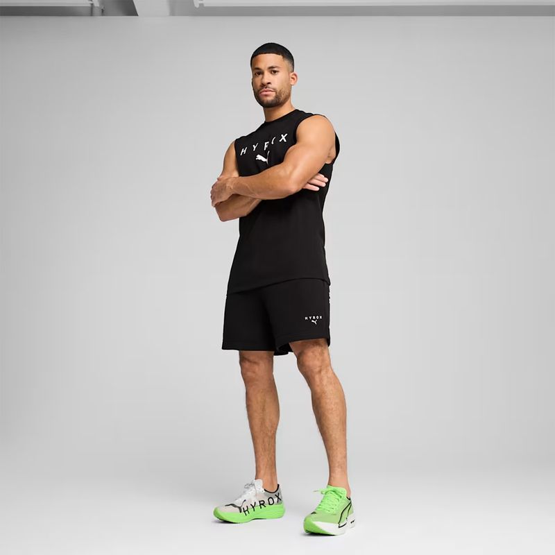 Pánský tréninkový top PUMA x HYROX Cutoff Tank černý 3