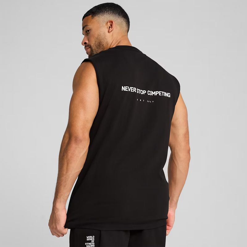 Pánský tréninkový top PUMA x HYROX Cutoff Tank černý 4