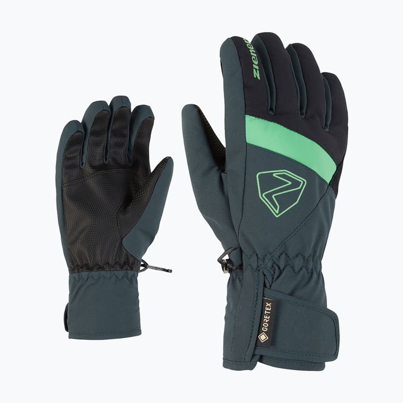 Dětské lyžařské rukavice ZIENER Leif GTX dark jungle 6