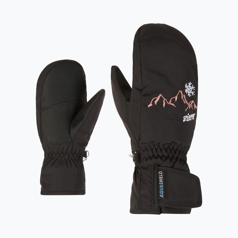 Dětské lyžařské rukavice ZIENER Laillani Aquashield Mitten black