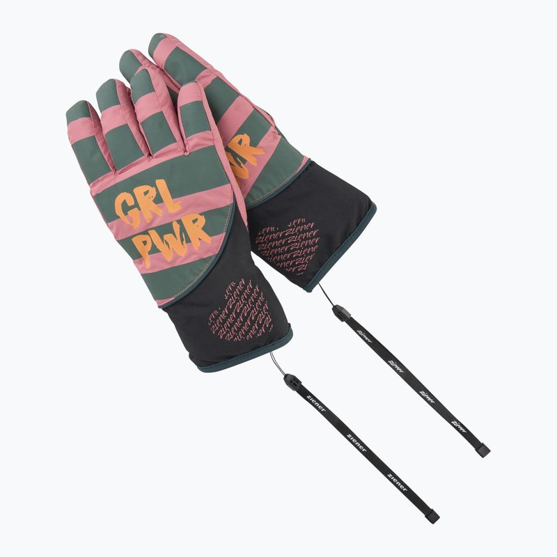 Dětské lyžařské rukavice ZIENER Liwa Aquashield PR rose blossom 6