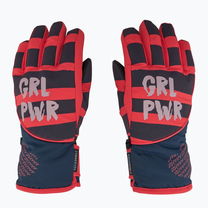 Dětské lyžařské rukavice ZIENER Liwa Aquashield PR fiery red 3