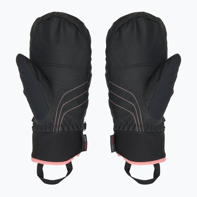 Dětské lyžařské rukavice ZIENER Luron Aquashield PR Mitten black/pink vani 2