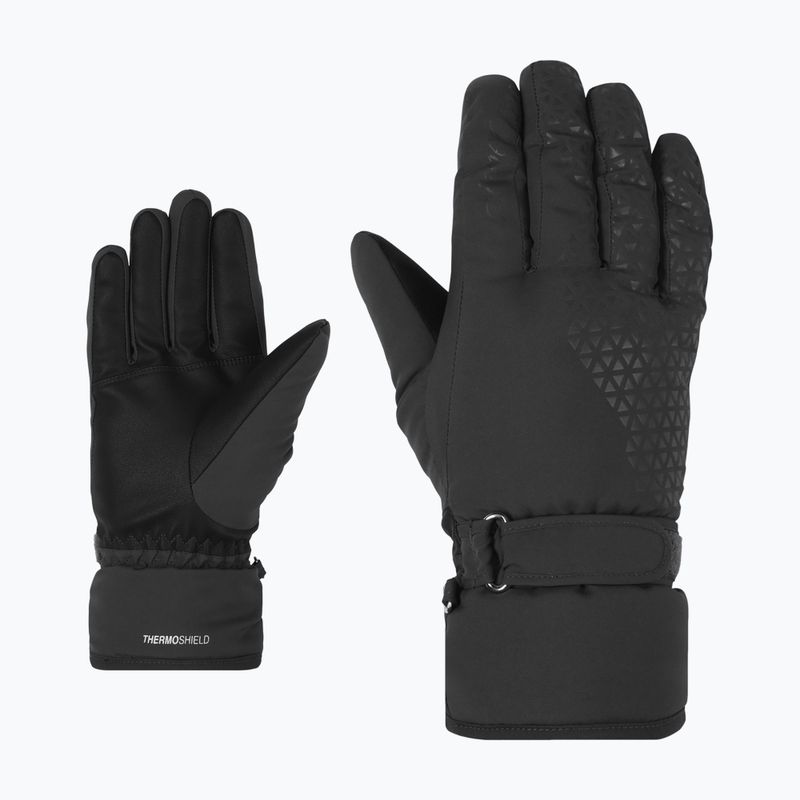 Dámské lyžařské rukavice  ZIENER Kisar Aquashield black