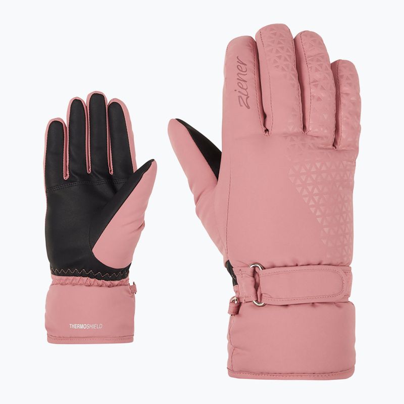 Dámské lyžařské rukavice ZIENER Kisar Aquashield rose blossom