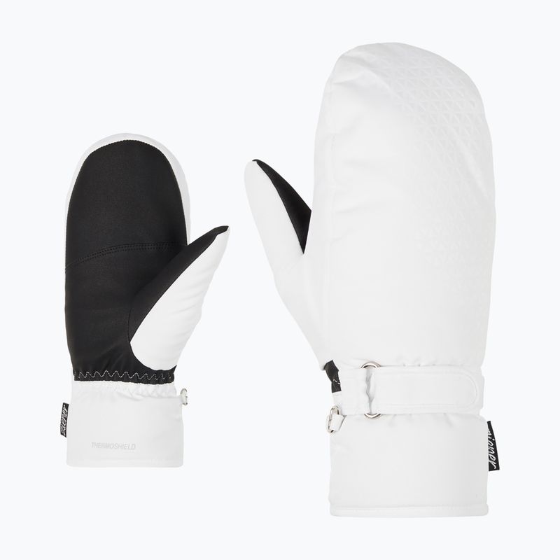 Dámské lyžařské rukavice  ZIENER Kisar Aquashield Mitten white