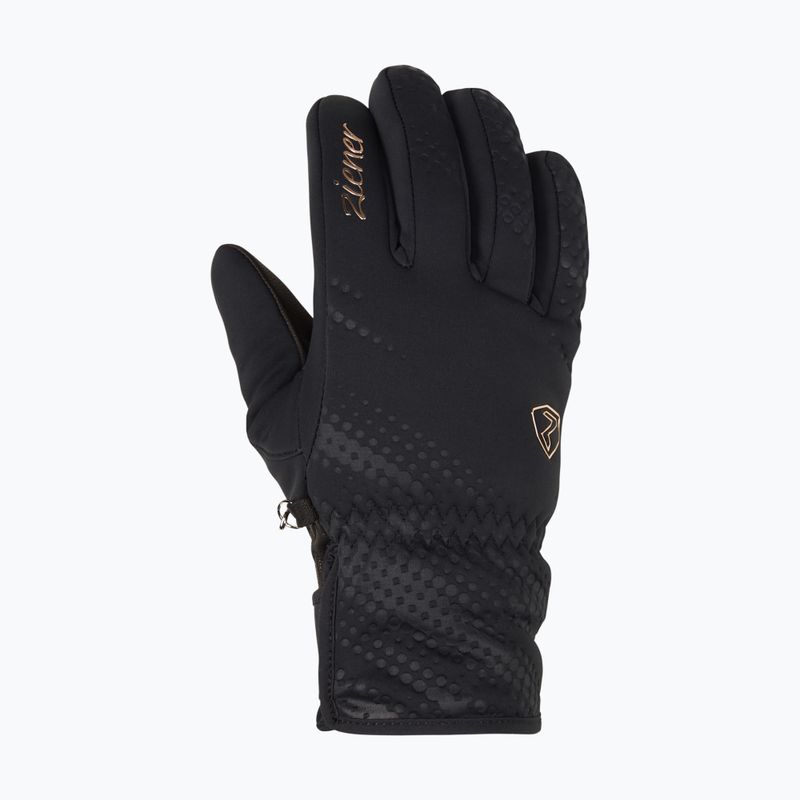Dámské lyžařské rukavice  ZIENER Karoi WS PR black/rose metallic 7