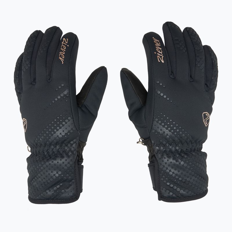Dámské lyžařské rukavice  ZIENER Karoi WS PR black/rose metallic 3