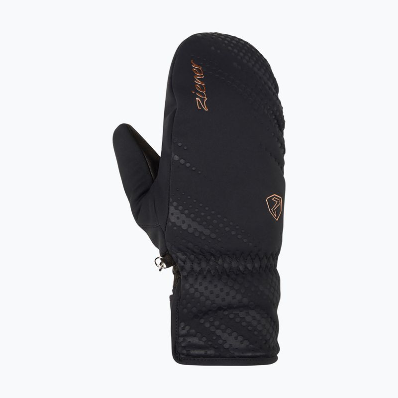 Dámské lyžařské rukavice  ZIENER Karoia WS PR Mitten black/rose metallic 8