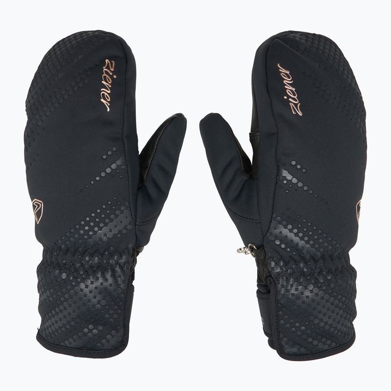 Dámské lyžařské rukavice  ZIENER Karoia WS PR Mitten black/rose metallic 3