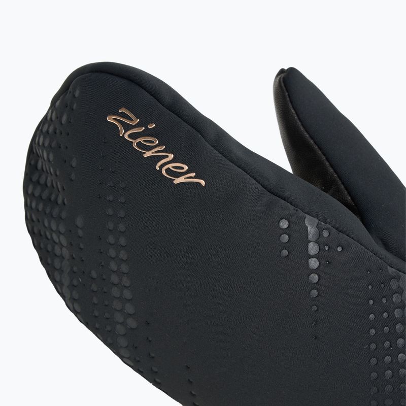Dámské lyžařské rukavice  ZIENER Karoia WS PR Mitten black/rose metallic 5