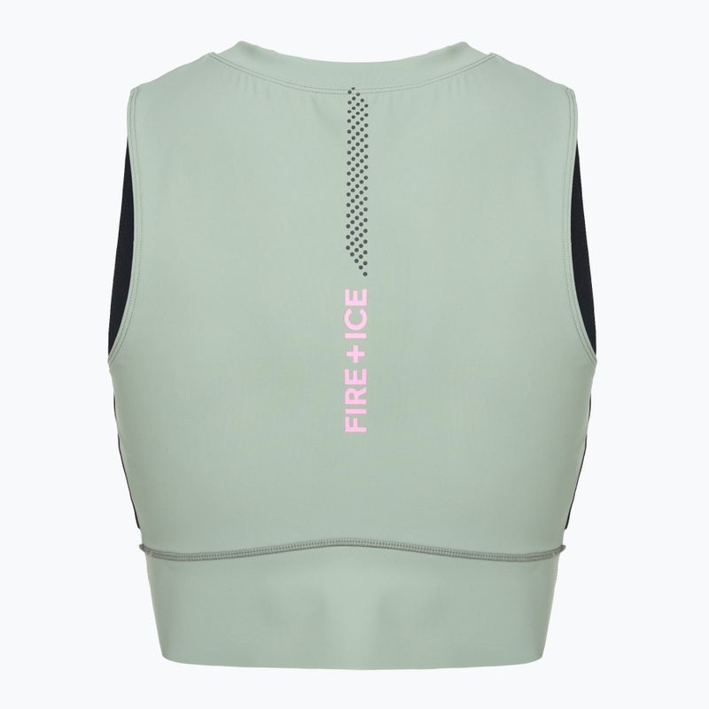 Dámské termo tričko Longsleeve BOGNER FIRE+ICE Caia 1/4 Zip eucalyptus 2