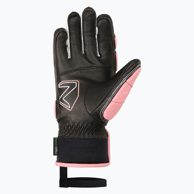 Dětské lyžařské rukavice Ziener Lanus-Z AS PR black/pink vanilla 3
